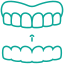 Orthodontic icon representing implant-supported dentures