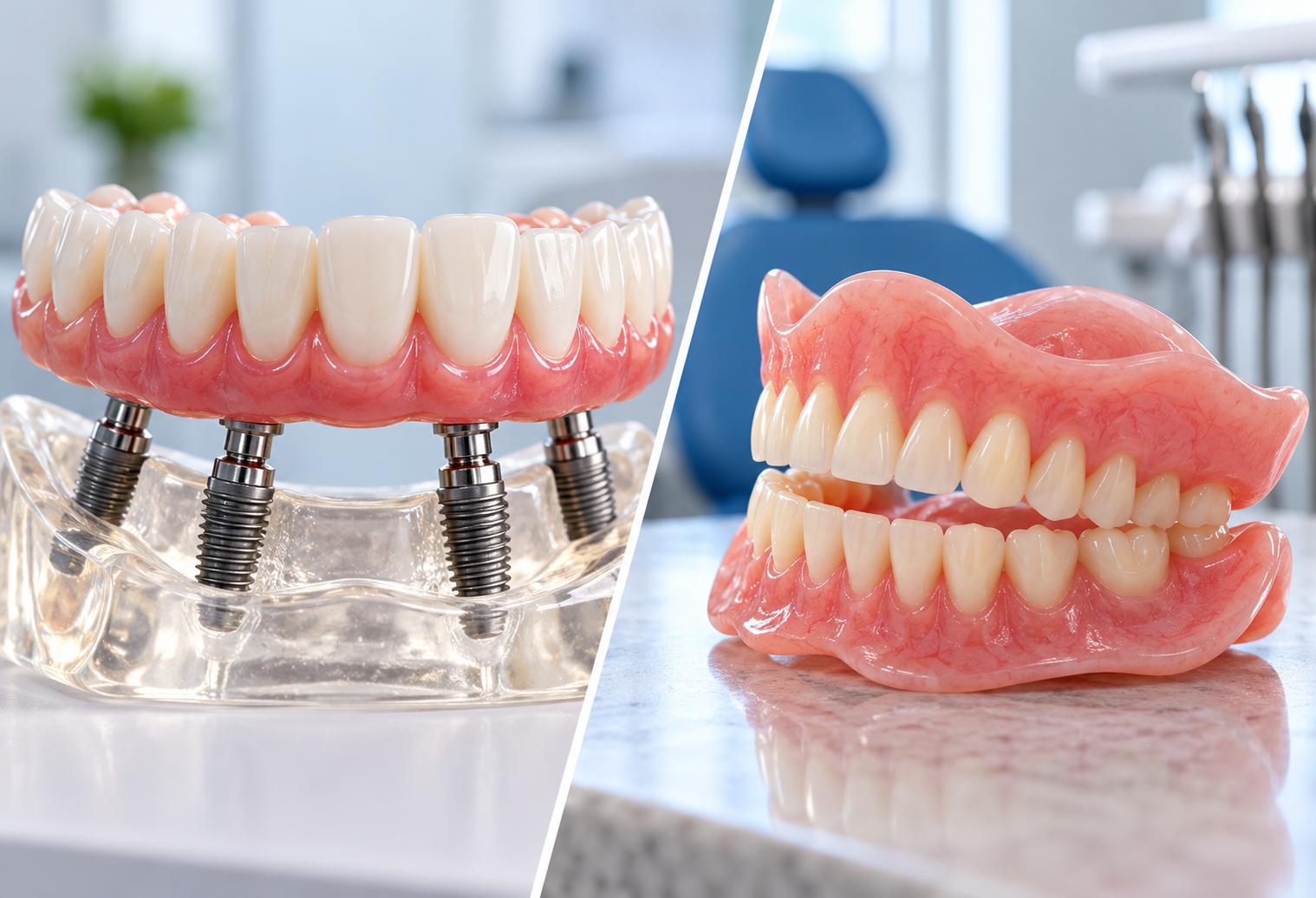 All-On-4 vs Regular Dentures